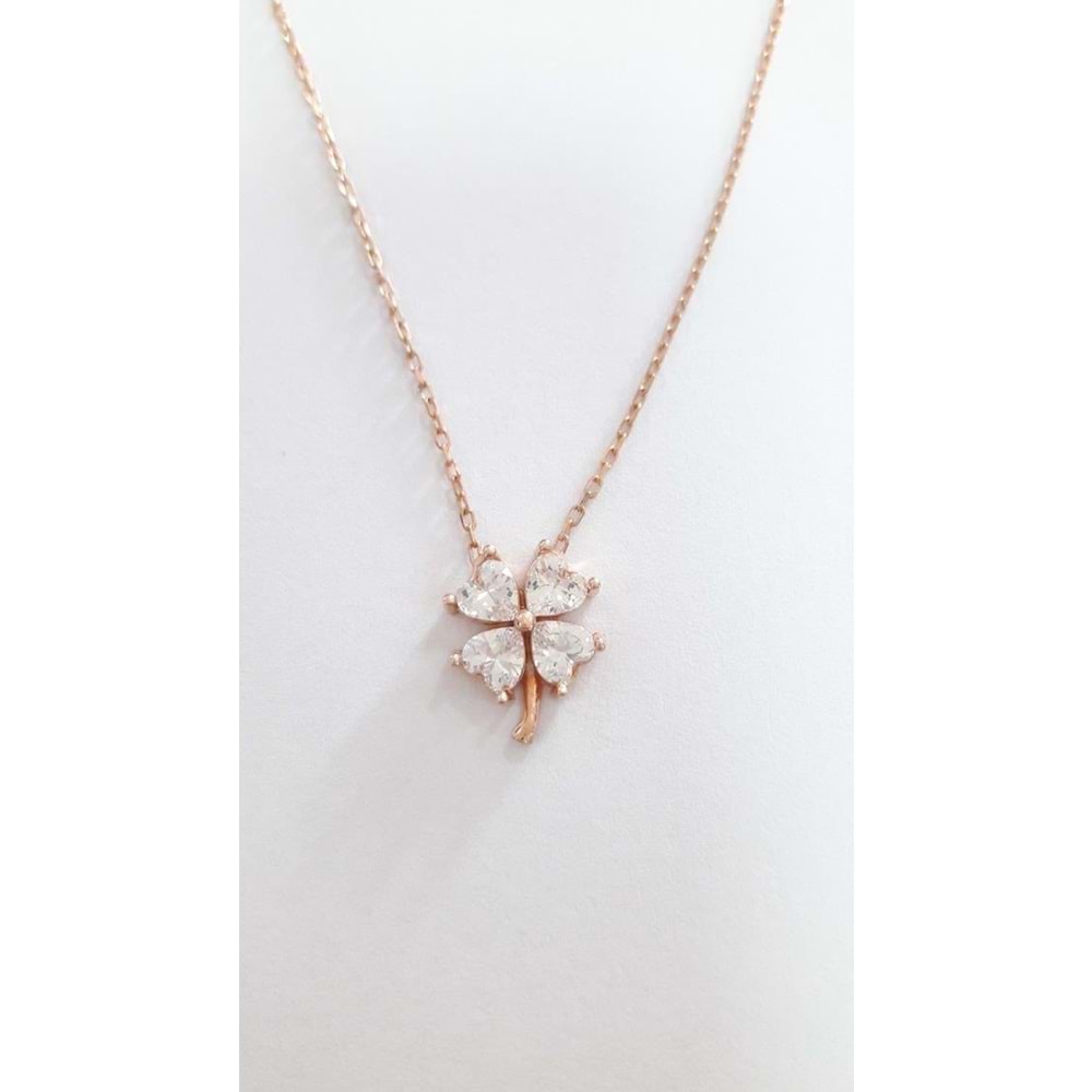 BEYAZ TAŞLI YONCA GÜMÜŞ KOLYE