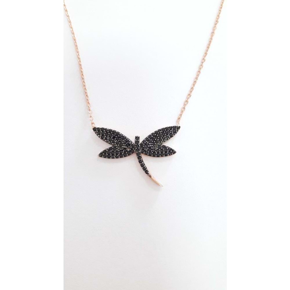 SİYAH TAŞLI YUSUFCUK GÜMÜŞ KOLYE