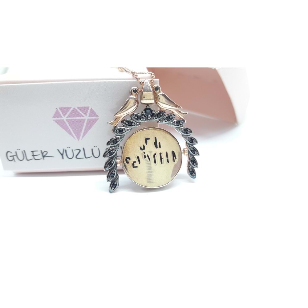 GİZEMLİ KUMRULU SENİ SEVİYORUM GÜMÜŞ KOLYE