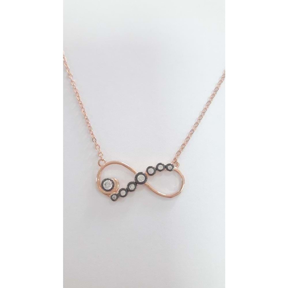 ELMAS MONTURLU SONSUZLUK GÜMÜŞ KOLYE