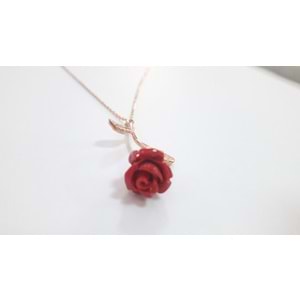 ROSE GÜL GÜMÜŞ KOLYE