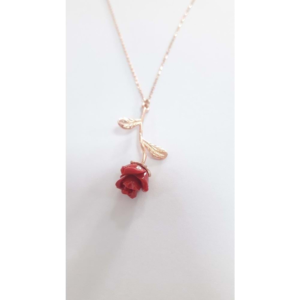 ROSE GÜL GÜMÜŞ KOLYE