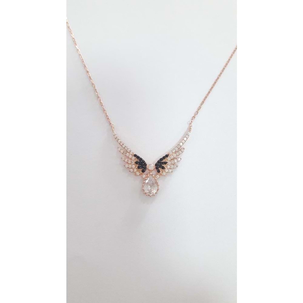 KANATLI DAMLA GÜMÜŞ KOLYE