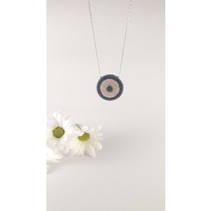 GÜNEŞİN NAZARLI GÜMÜŞ KOLYESİ