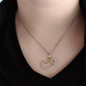 3 BOYUTLU VAV GÜMÜŞ KOLYE