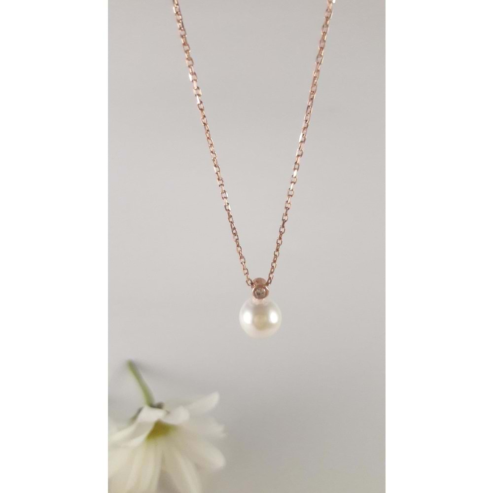 İNCİLİ GÜMÜŞ KOLYE