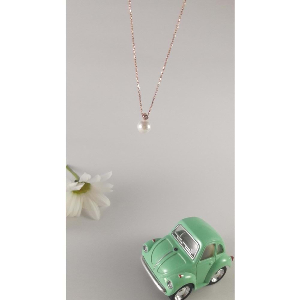 İNCİLİ GÜMÜŞ KOLYE