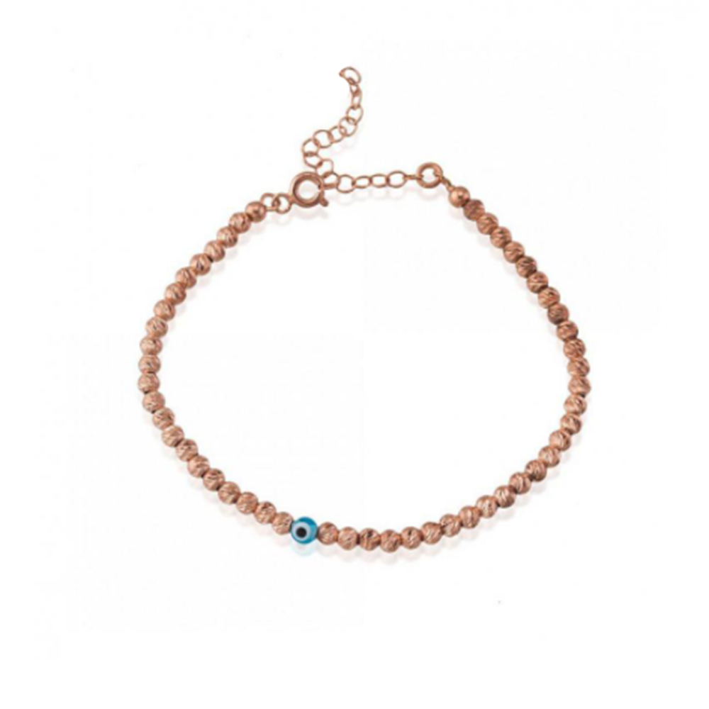 NAZAR BONCUKLU ROSE DORİCA GÜMÜŞ BİLEKLİK