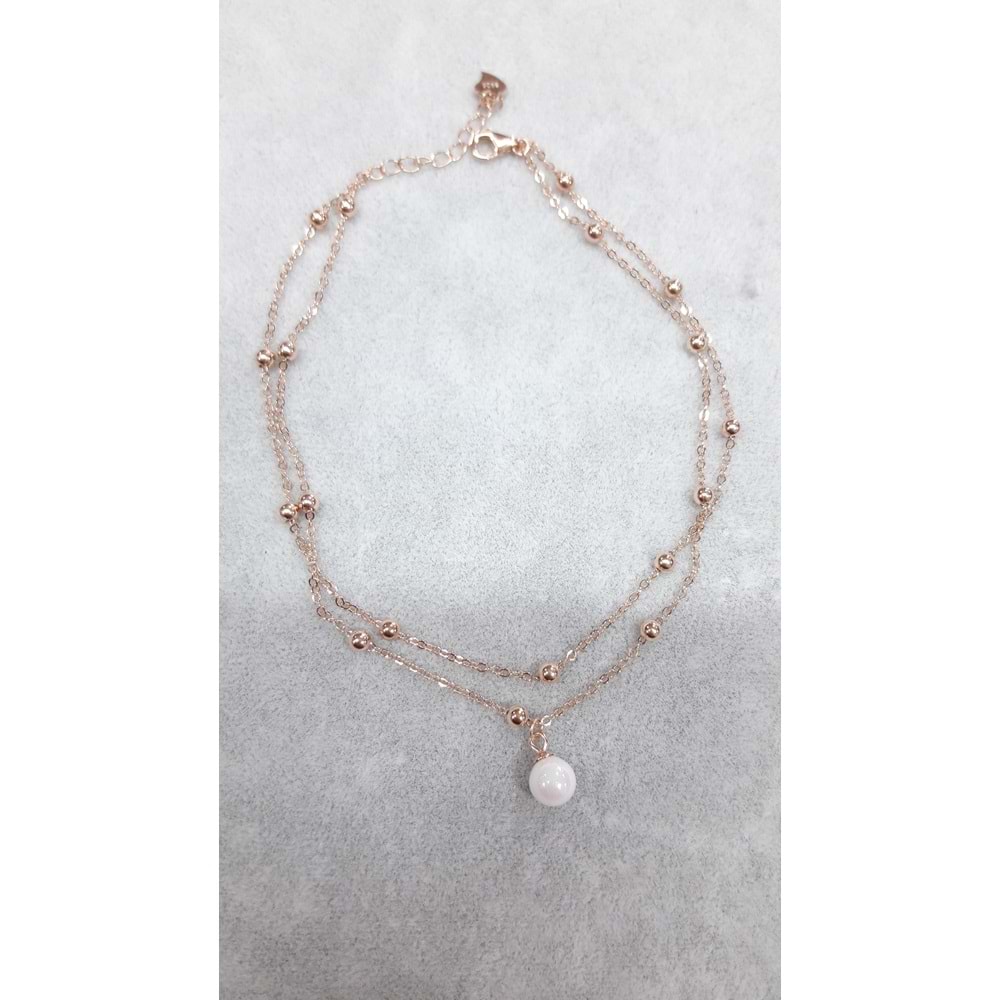 İKİ SIRA İNCİLİ GÜMÜŞ HALHAL