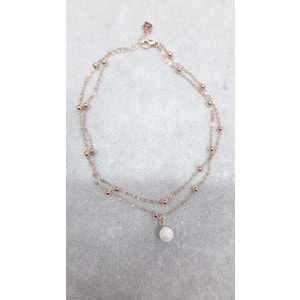 İKİ SIRA İNCİLİ GÜMÜŞ HALHAL