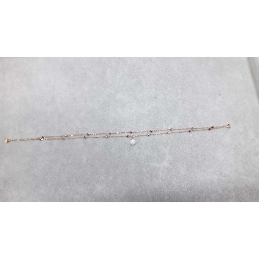 İKİ SIRA İNCİLİ GÜMÜŞ HALHAL