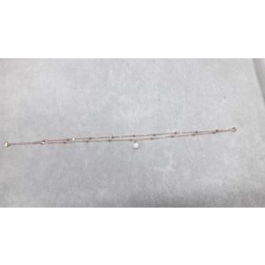 İKİ SIRA İNCİLİ GÜMÜŞ HALHAL