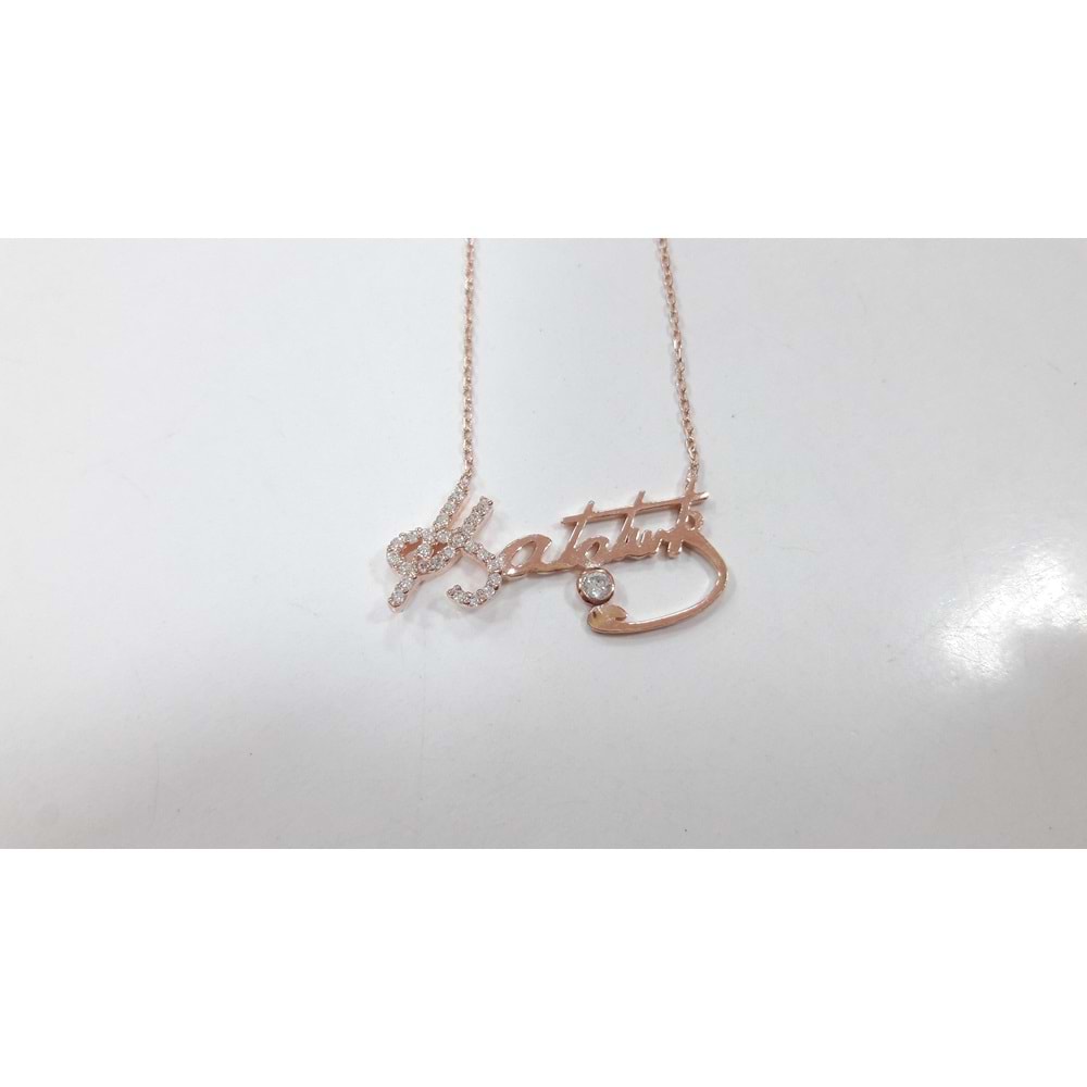 ROSE K. ATATÜRK İMZALI GÜMÜŞ KOLYE