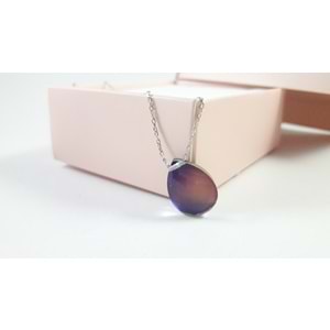 DAMLA HİS TAŞI GÜMÜŞ KOLYE