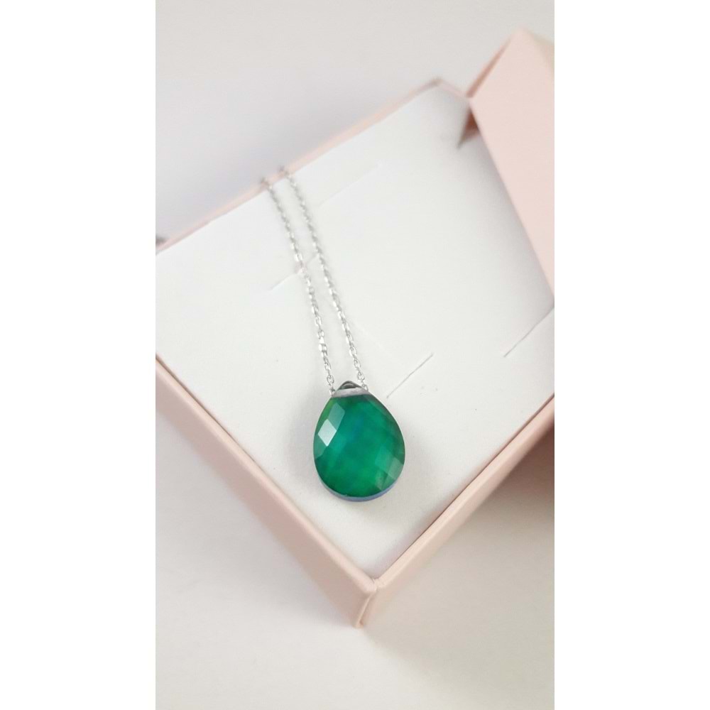 DAMLA HİS TAŞI GÜMÜŞ KOLYE