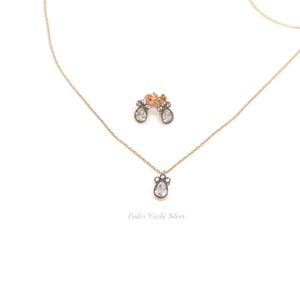 ELMAS MONTÜRLÜ DAMLA GÜMÜŞ SET