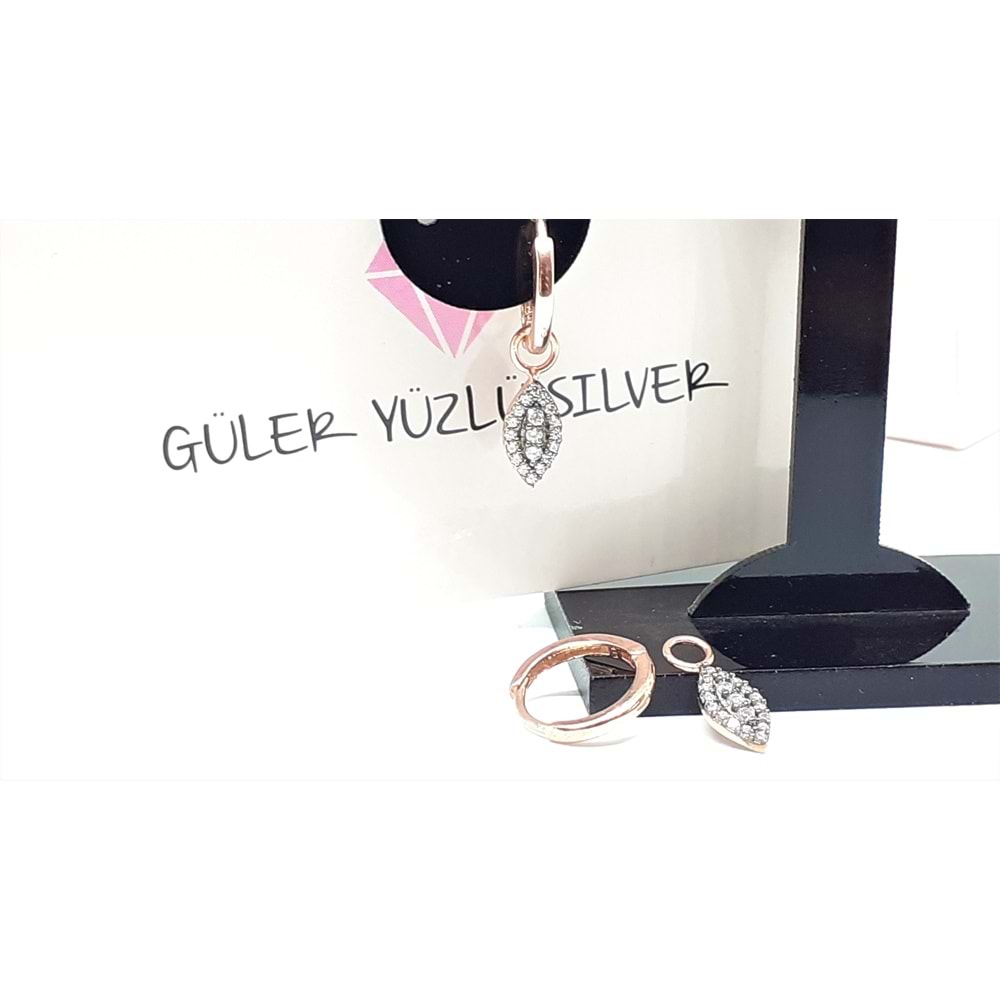 HALKA ELMAS MONTUR MEKİK GÜMÜŞ KÜPE