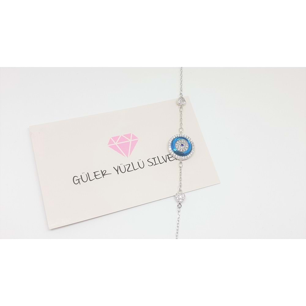 TEKLİ CAM GÖZ GÜMÜŞ BİLEKLİKK