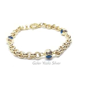 HALLOW CAM GÖZ GÜMÜŞ BİLEKLİK