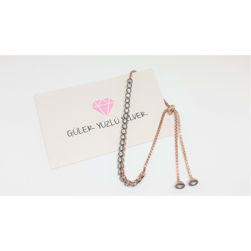 ASANSÖRLÜ ELMAS MONTÜRLÜ SU YOLU GÜMÜŞ BİLEKLİK