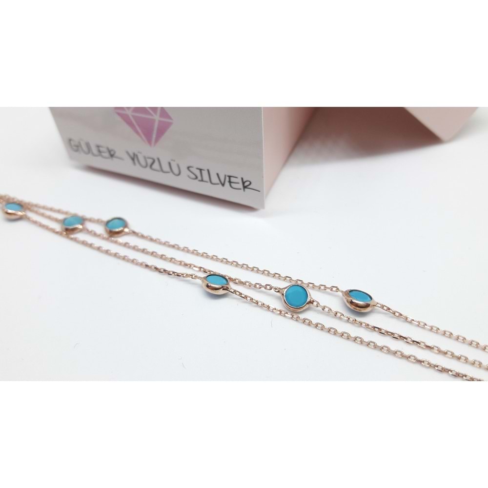 MAVİ TAŞLI TİF GÜMÜŞ BİLEKLİK