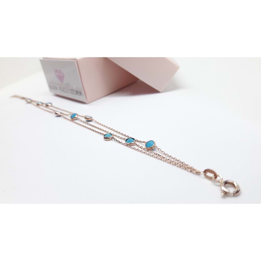 MAVİ TAŞLI TİF GÜMÜŞ BİLEKLİK