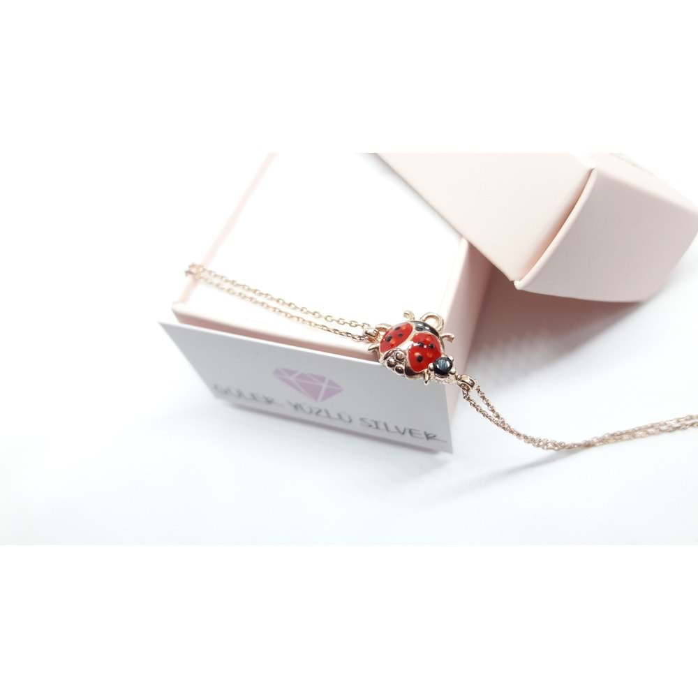 ROSE UĞUR BÖCEĞİ GÜMÜŞ BİLEKLİK