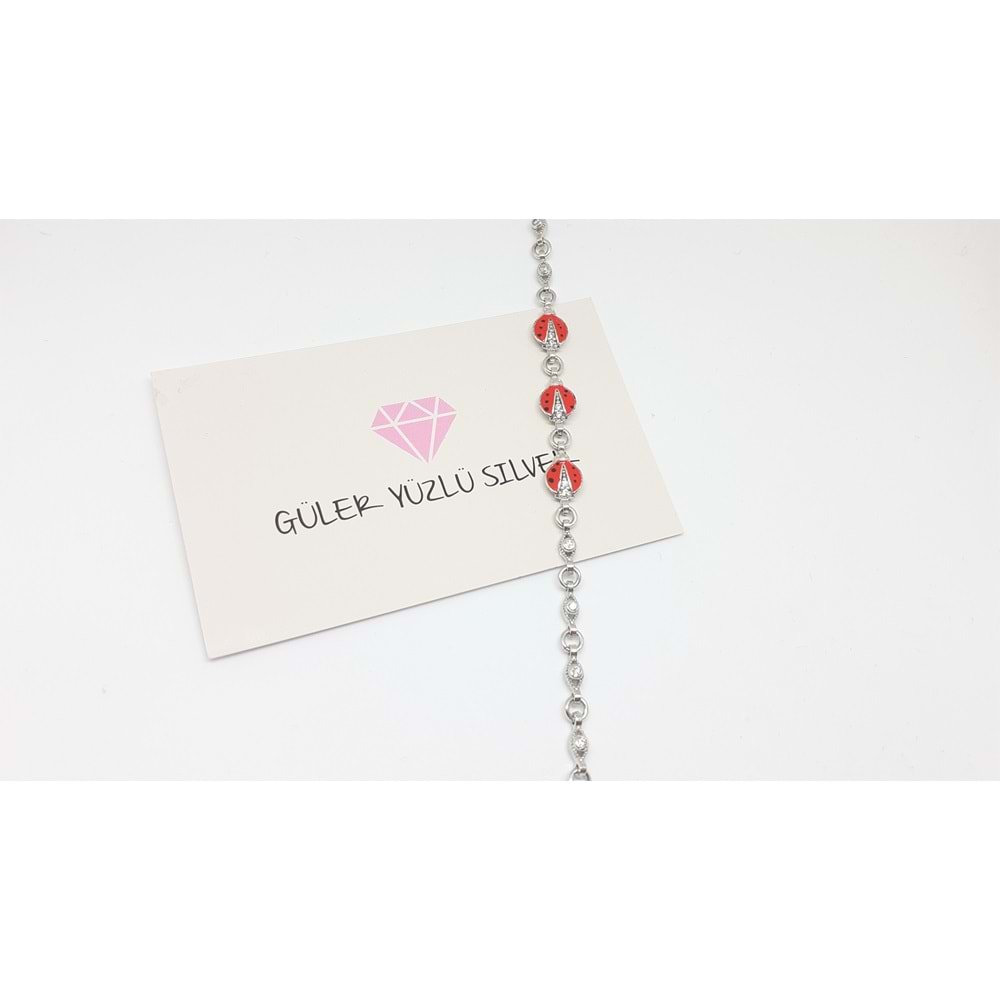 UĞUR BÖCEKLİ ÇOCUK GÜMÜŞ BİLEKLİK