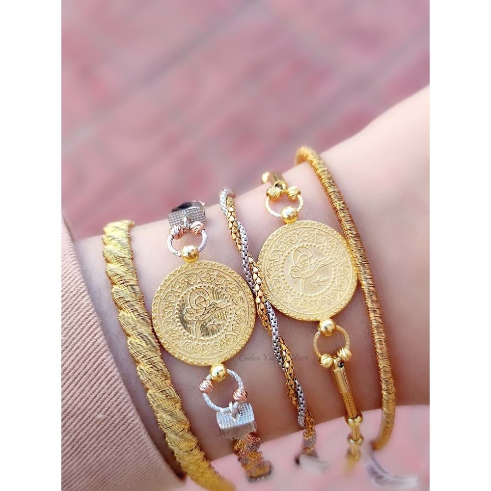 İTHAL ÇİFT RENK ZİNCİR GÜMÜŞ BİLEKLİK