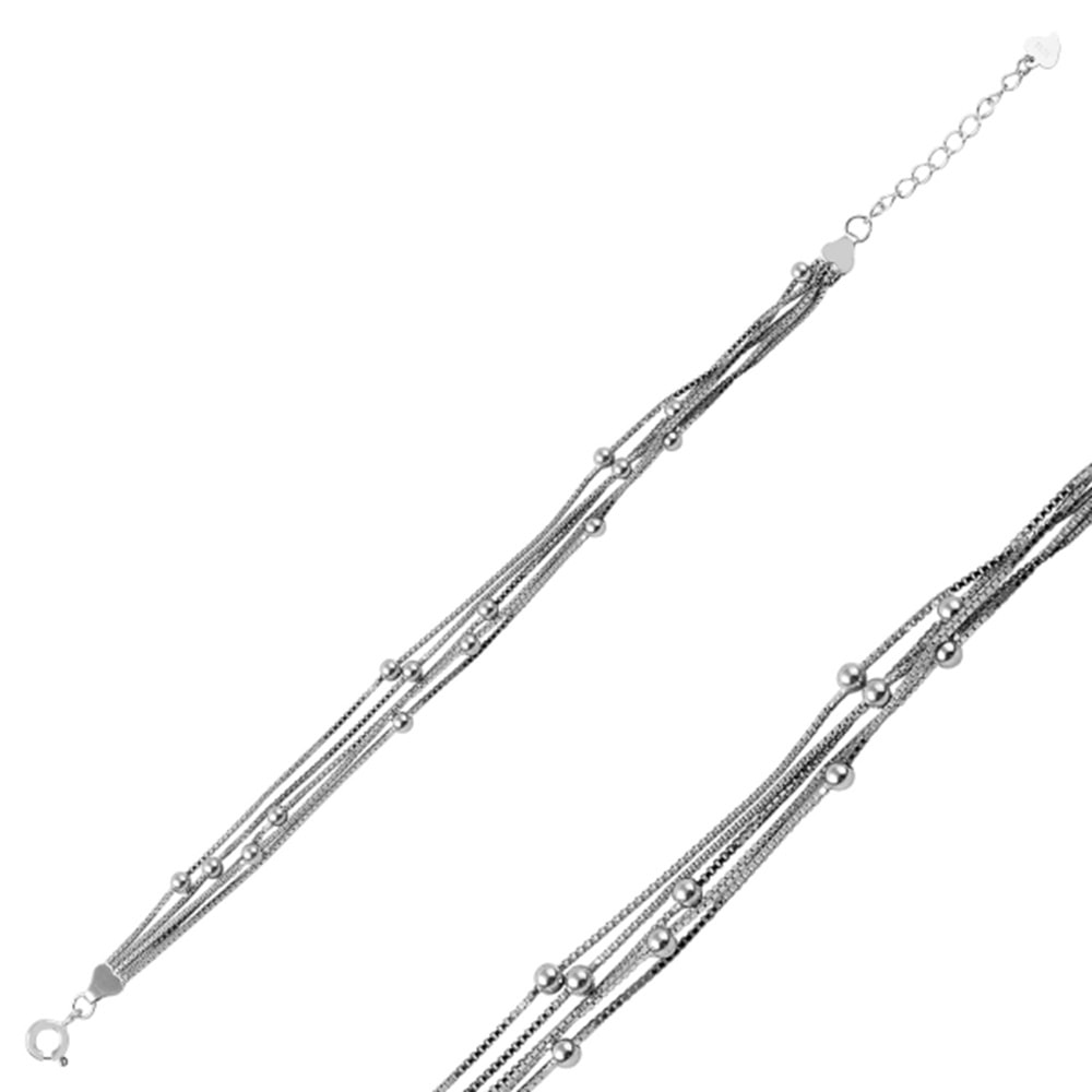 TOP TOP KÜP ZİNCİRLİ GÜMÜŞ BİLEKLİK