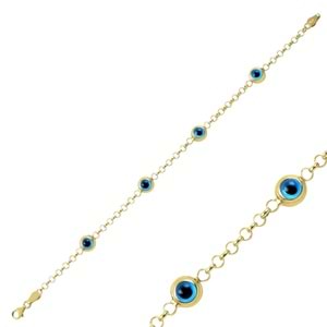 ALTIN KAPLAMA CAM GÖZ DOÇ GÜMÜŞ BİLEKLİK