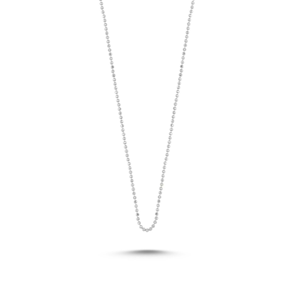 1 MM TOPLU ZİNCİR GÜMÜŞ KOLYE (50CM)
