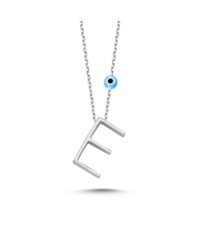 E HARF GÜMÜŞ KOLYE