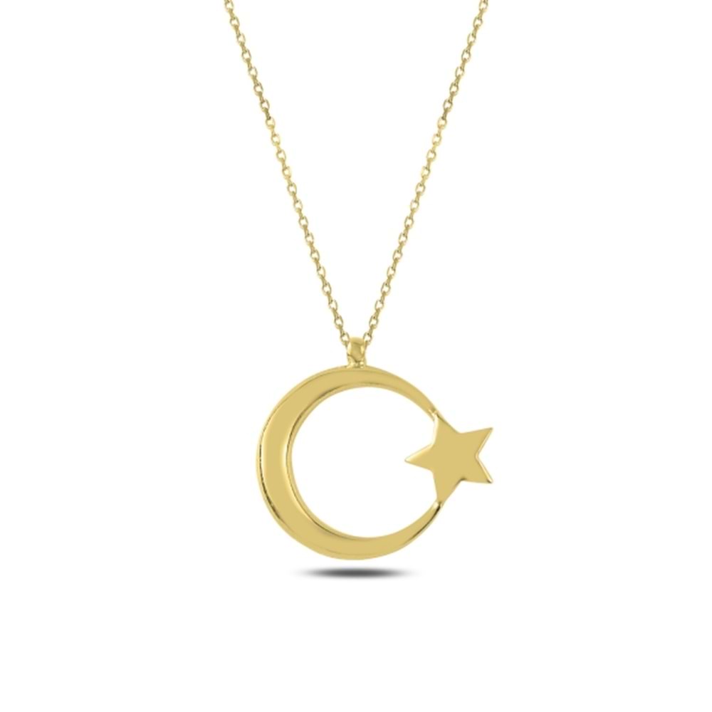 SADE AY YILDIZ GÜMÜŞ KOLYE