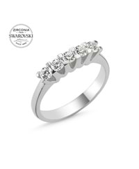 SWAROVSKİ ZİRCONİA TAŞLI BEŞTAŞ GÜMÜŞ YÜZÜK G2719