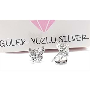 MİNİMAL KELEBEK GÜMÜŞ KÜPE