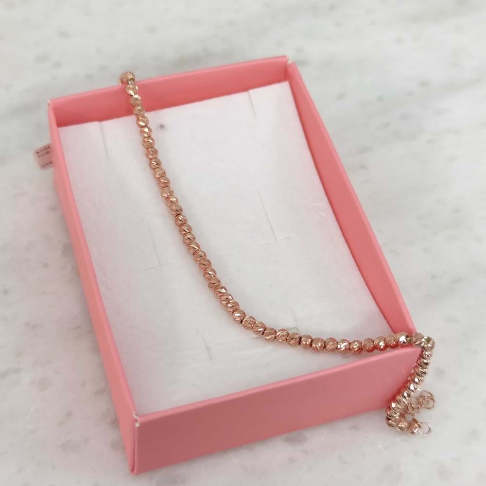 ROSE ALTIN KAPLAMA DORİCA GÜMÜŞ BİLEKLİK