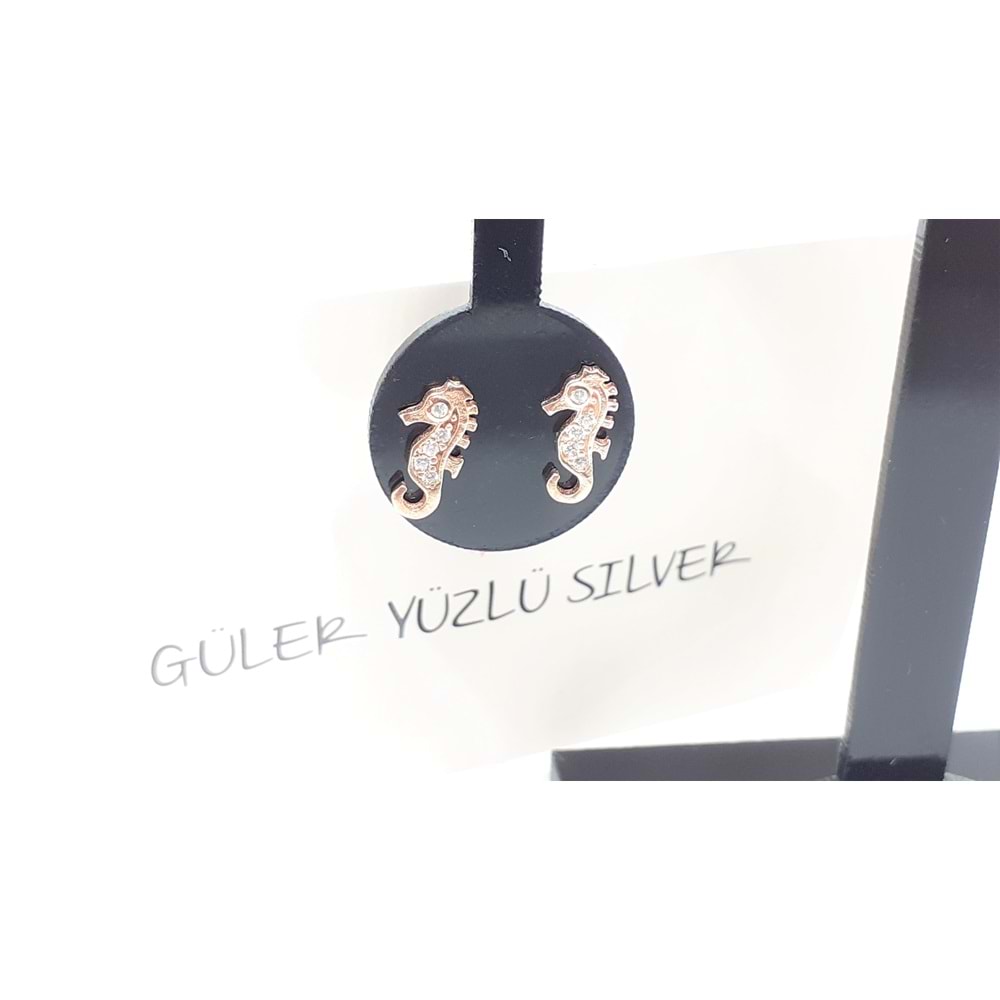 MİNİMAL DENİZ ATI GÜMÜŞ KÜPE