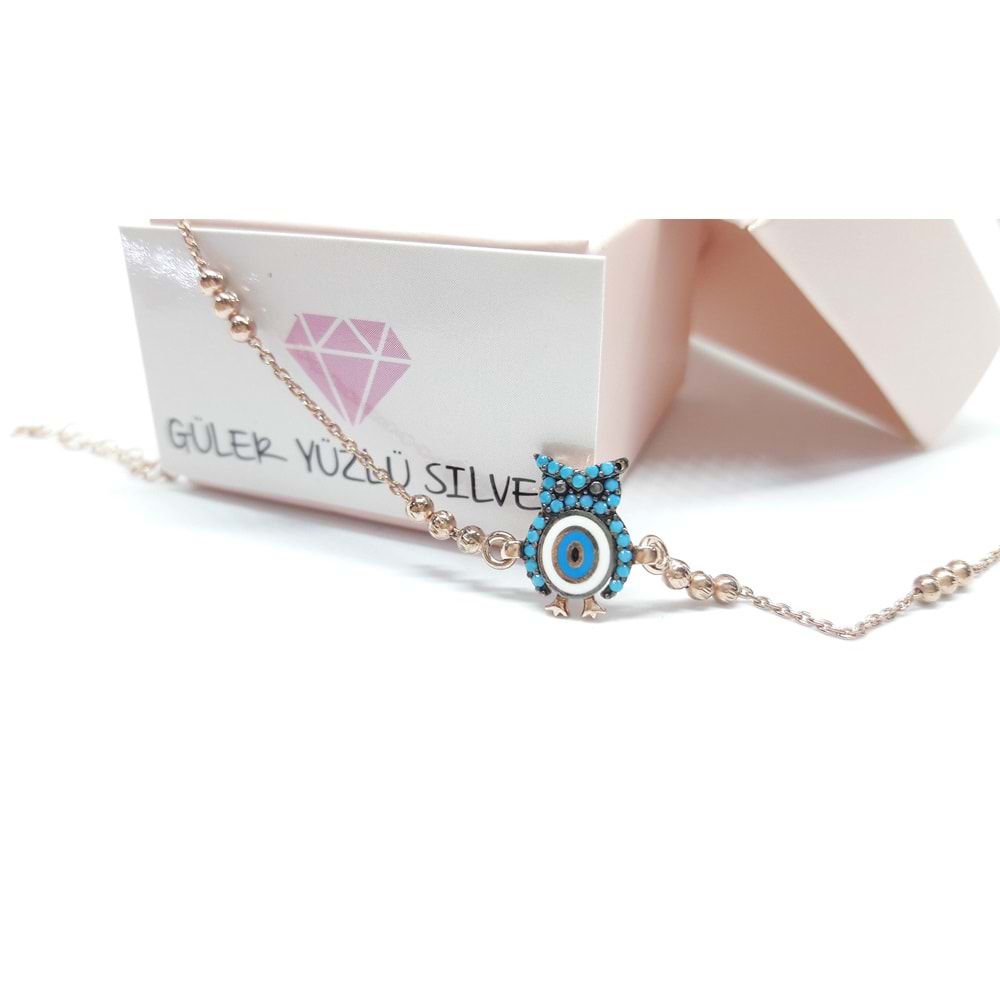 MİNELİ BAYKUŞ GÜMÜŞ BİLEKLİK