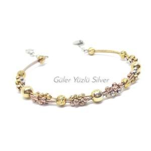 SARI DORİCA TOPLU GÜMÜŞ BİLEZİK