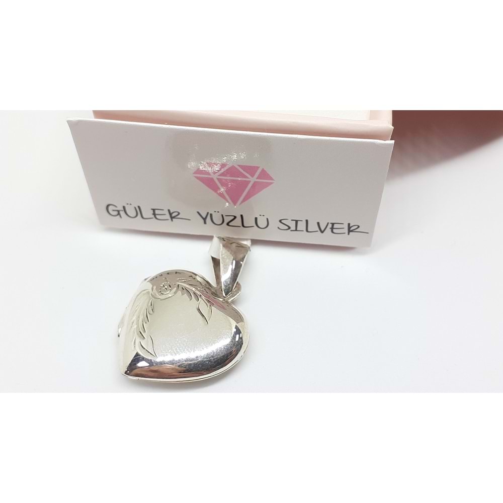 KALP KAPAKLI GÜMÜŞ KOLYE UCU