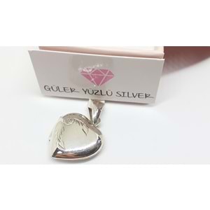 KALP KAPAKLI GÜMÜŞ KOLYE UCU