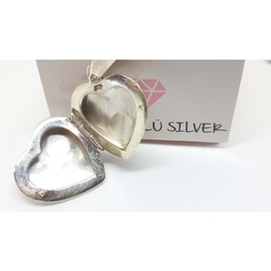 KALP KAPAKLI GÜMÜŞ KOLYE UCU