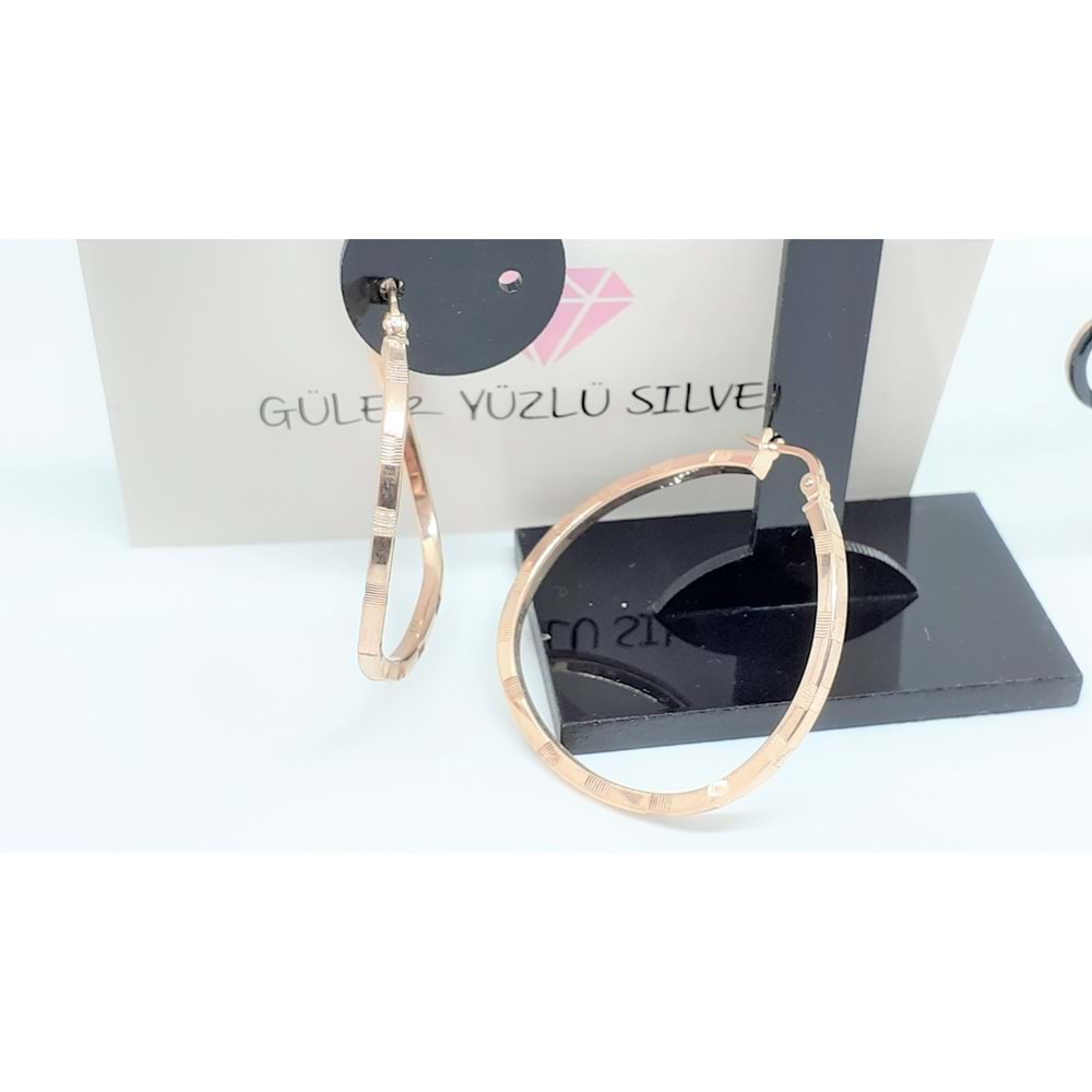 32 MM DALGALI İTHAL HALKA GÜMÜŞ KÜPE