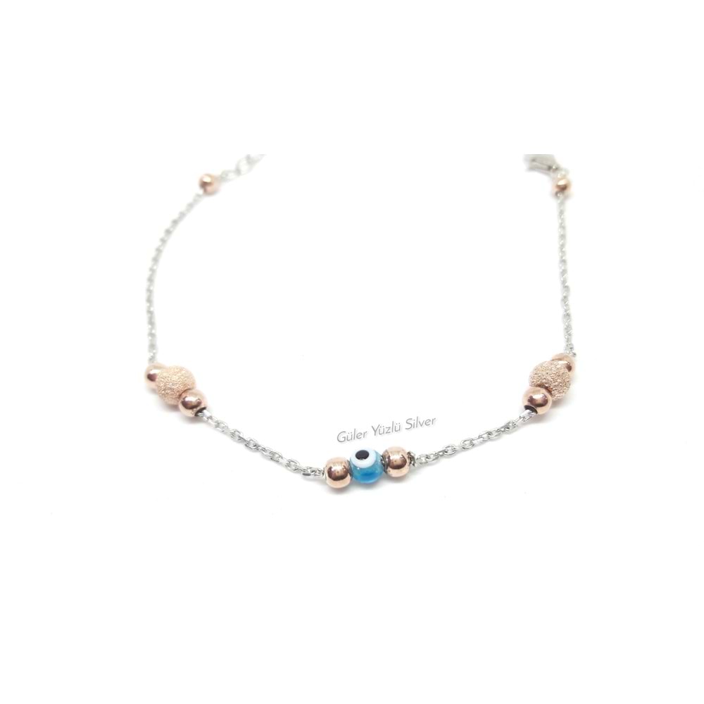 SİMLİ TOPLU NAZAR BONCUKLU İKİLİ GÜMÜŞ SET