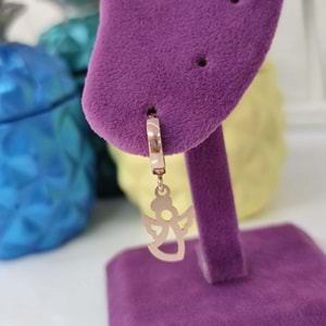 SALLANTILI MELEK GÜMÜŞ HALKA KÜPE