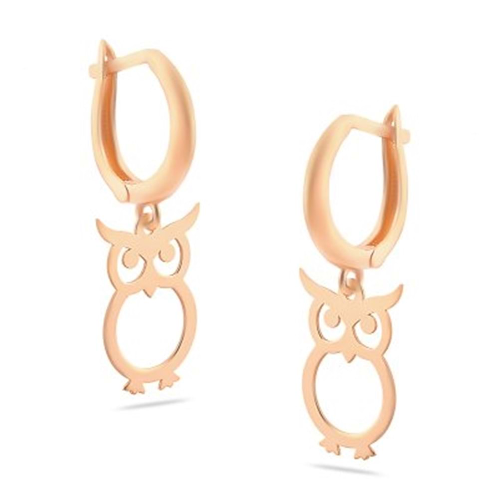 SALLANTILI BAYKUŞ GÜMÜŞ HALKA KÜPE