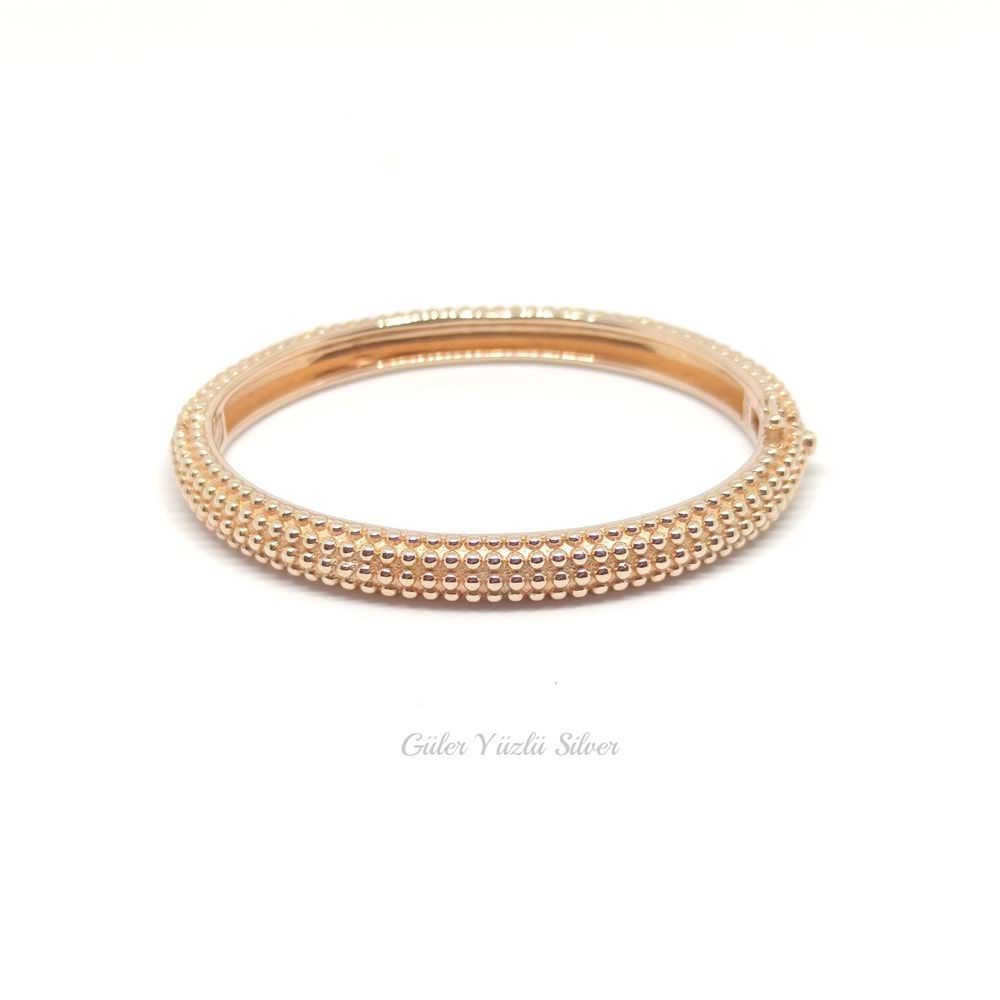 TAŞSIZ TOP DESENLİ GÜMÜŞ BİLEZİK