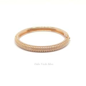 TAŞSIZ TOP DESENLİ GÜMÜŞ BİLEZİK