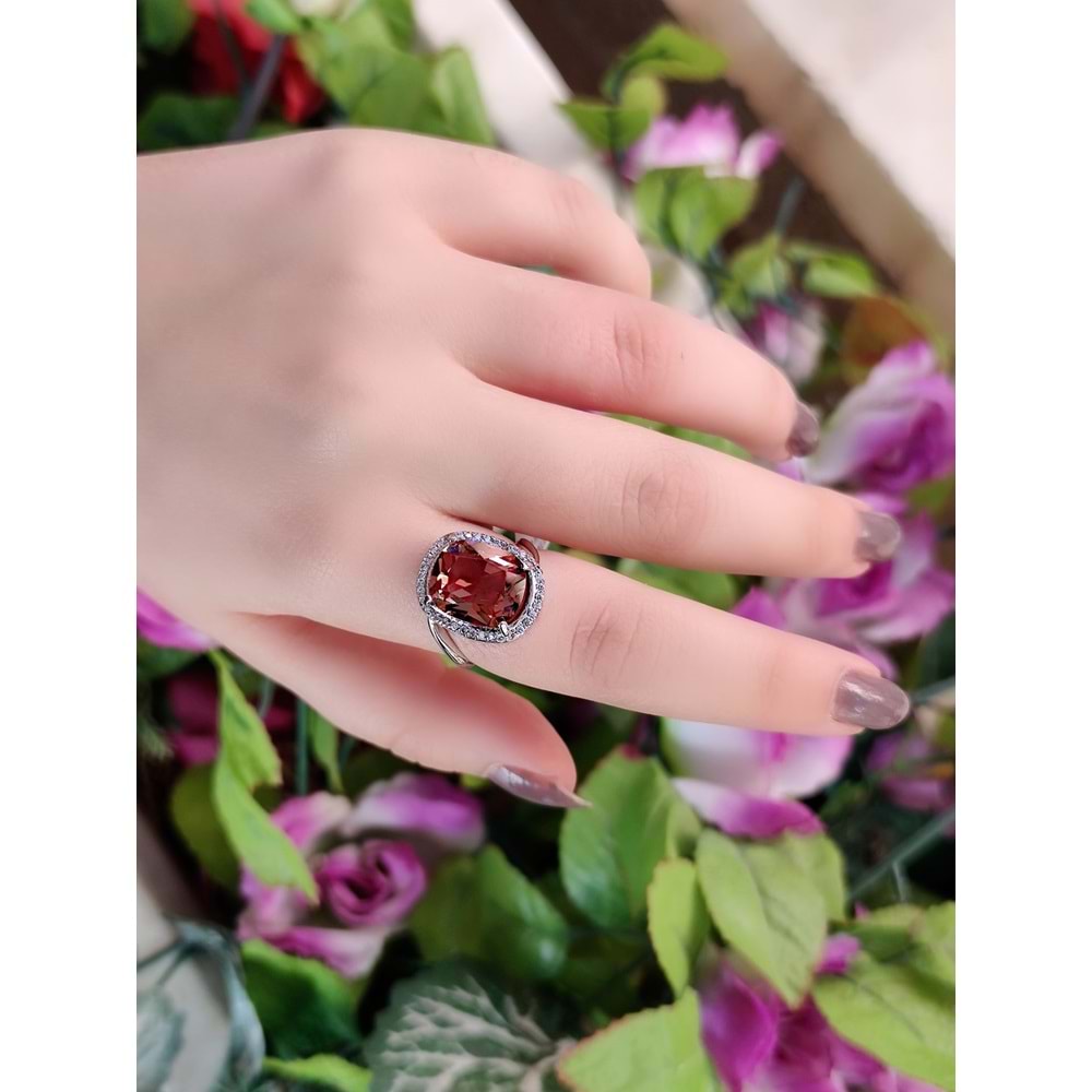 BÜYÜK SULTANİT TAŞLI GÜMÜŞ YÜZÜK G1189-20 NUMARA